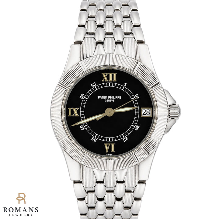 Patek Philippe Neptune 5080/1 Black Dial Stainless Steel Automatic Watch 36.5mm