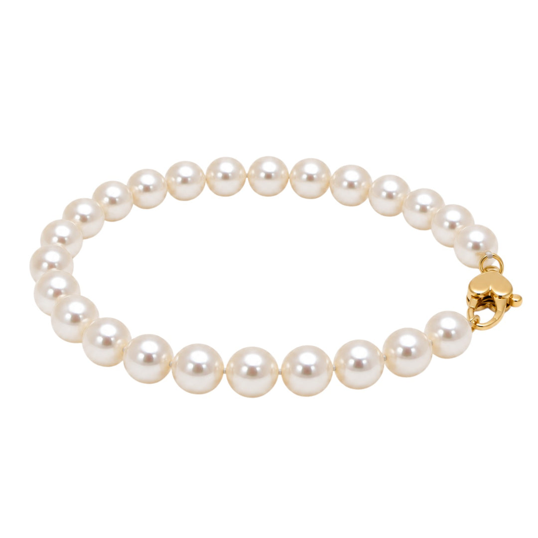 Pearl Bracelet 7MM 14K Yellow Gold