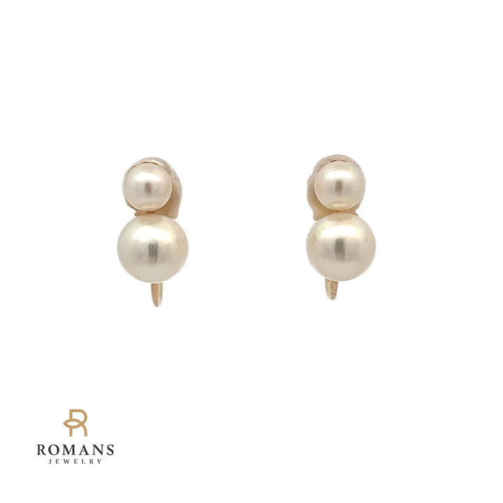 Pearl Clip-On Earrings 14K Yellow Gold
