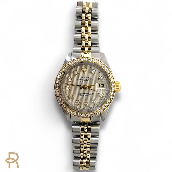 Rolex Datejust Diamond Dial & Bezel Ladies Two Tone Watch Ref:6917
