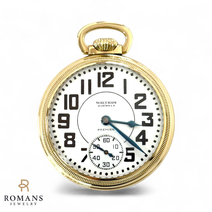 Vintage 1941 Waltham Riverside Premier 21J 10K Gold Filled Pocket Watch
