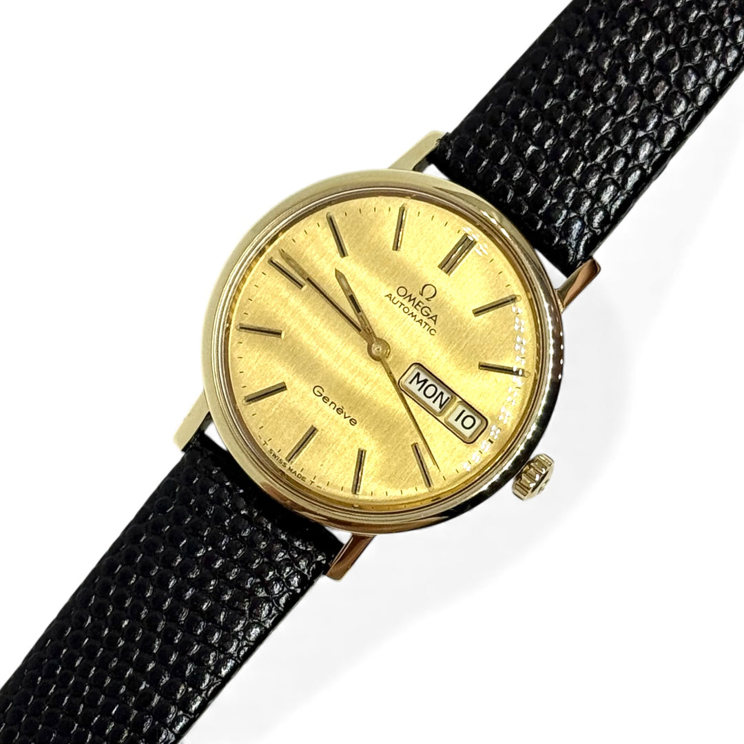 Omega Seamaster DeVille Automatic Watch 34MM 14K Solid Gold Steel C6864