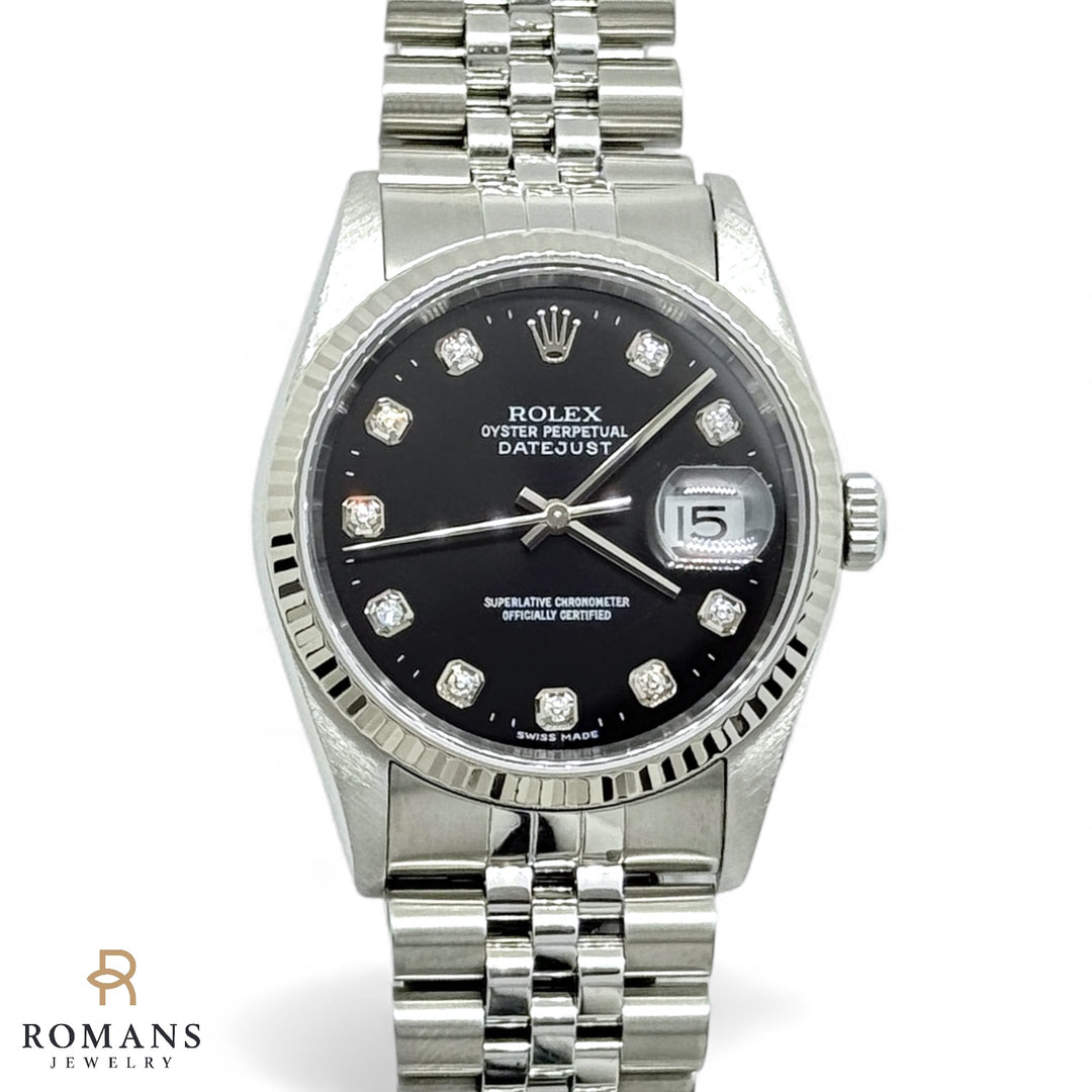 Rolex Datejust 36mm Stainless Steel 18K White Gold Ref. 16234