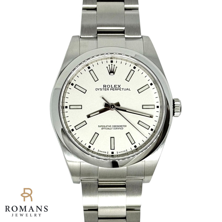 Rolex Oyster Perpetual 114300 39mm White Dial Stainless Steel Watch