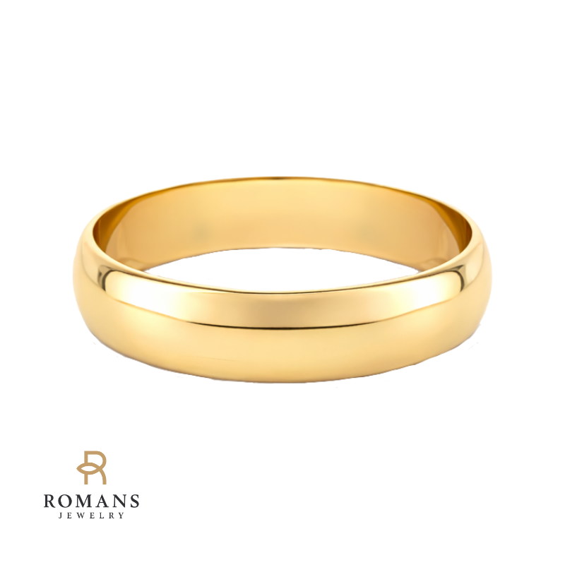 Plain Wedding Band 14K Yellow Gold 4.7MM