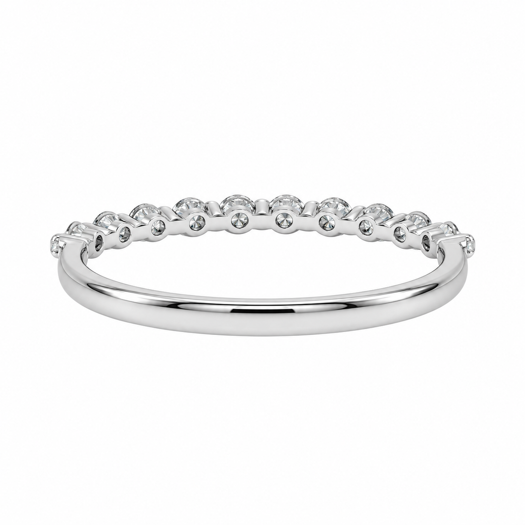 Classic Diamond Shared Prong Band Platinum .24CTW