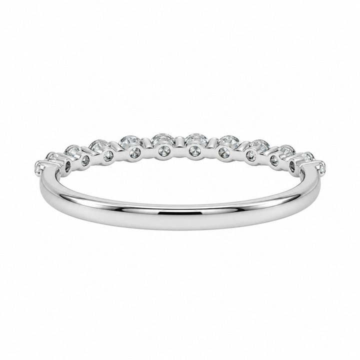 Classic Diamond Shared Prong Band Platinum .24CTW