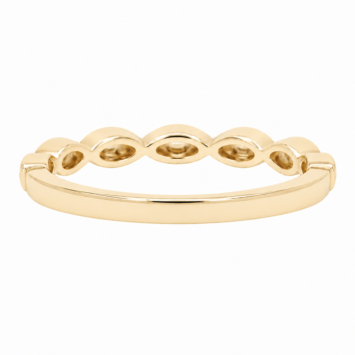 Antique-Style Milgrain Diamond Band 14K Yellow Gold .18CTW