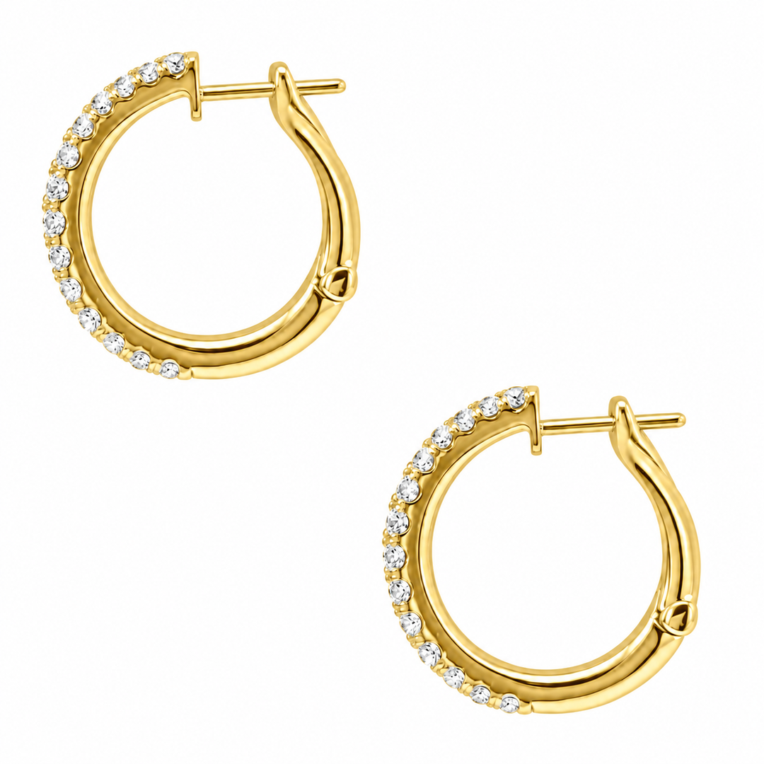 Classic Diamond Hoops 14K Yellow Gold 20MM .65CTW
