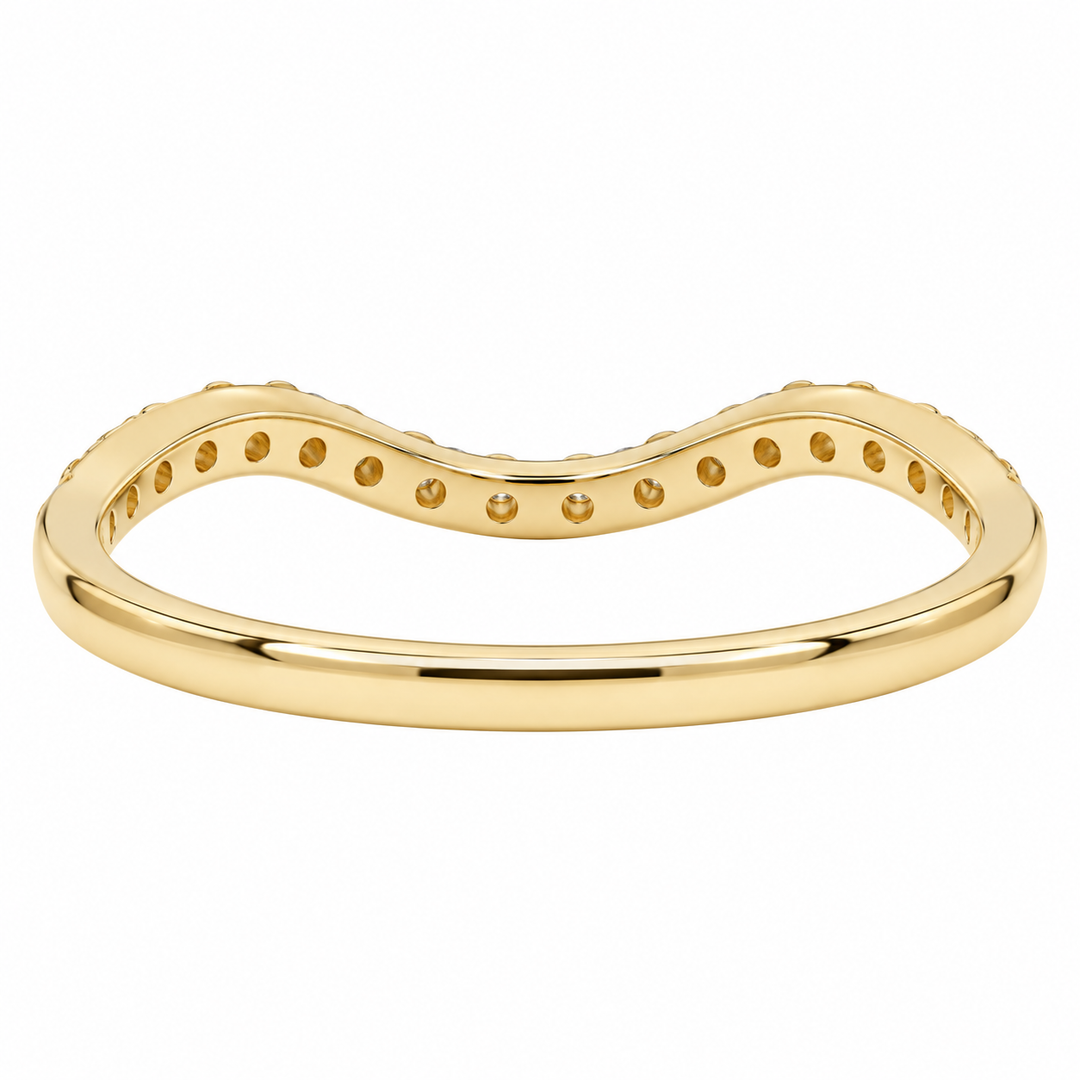 Curve Diamond Wedding Band 14K Yellow Gold .33CTW