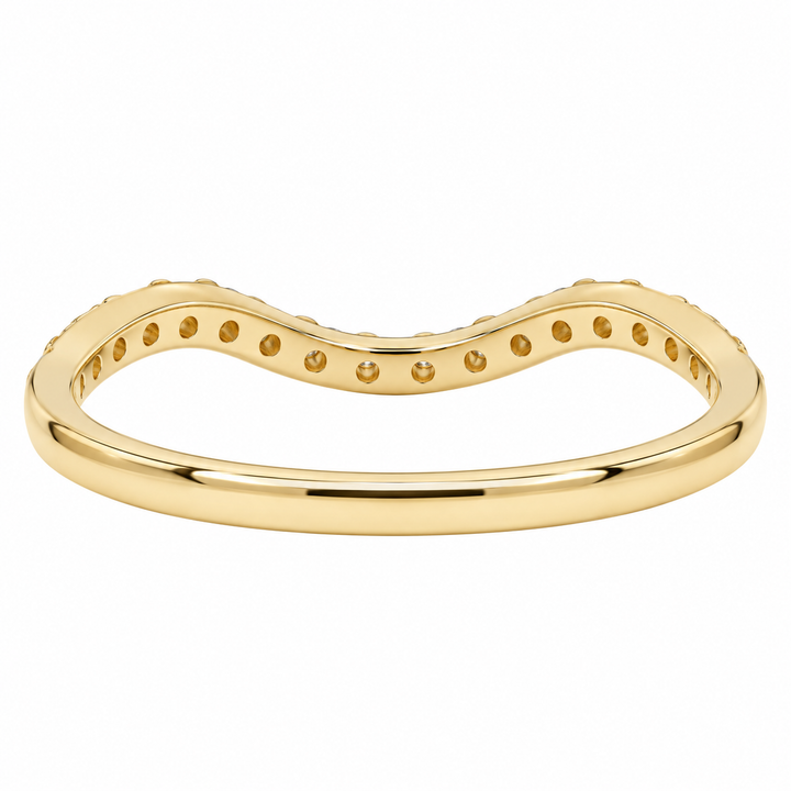 Curve Diamond Wedding Band 14K Yellow Gold .33CTW