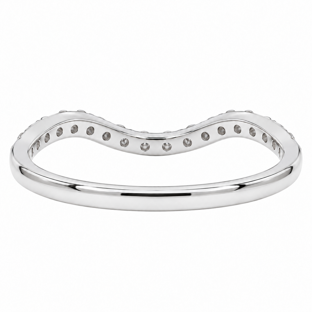 Curve Diamond Wedding Band 14K White Gold .32CTW