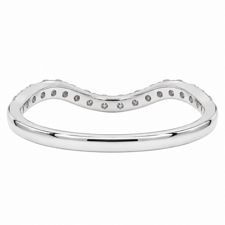 Curve Diamond Wedding Band 14K White Gold .32CTW