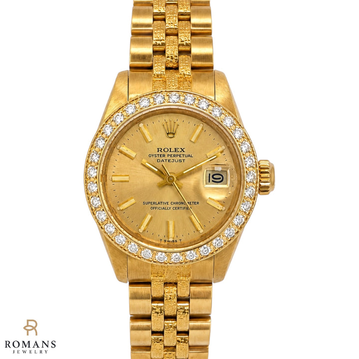 Rolex Datejust 6901 Ladies Bark Band Finish 18K Yellow Gold Y-1979