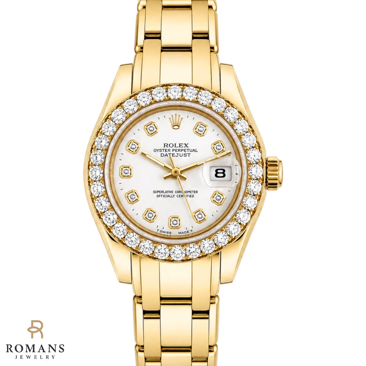 Rolex Masterpiece Watch 18K Factory Diamond Bezel &amp; Dial Ref 69298