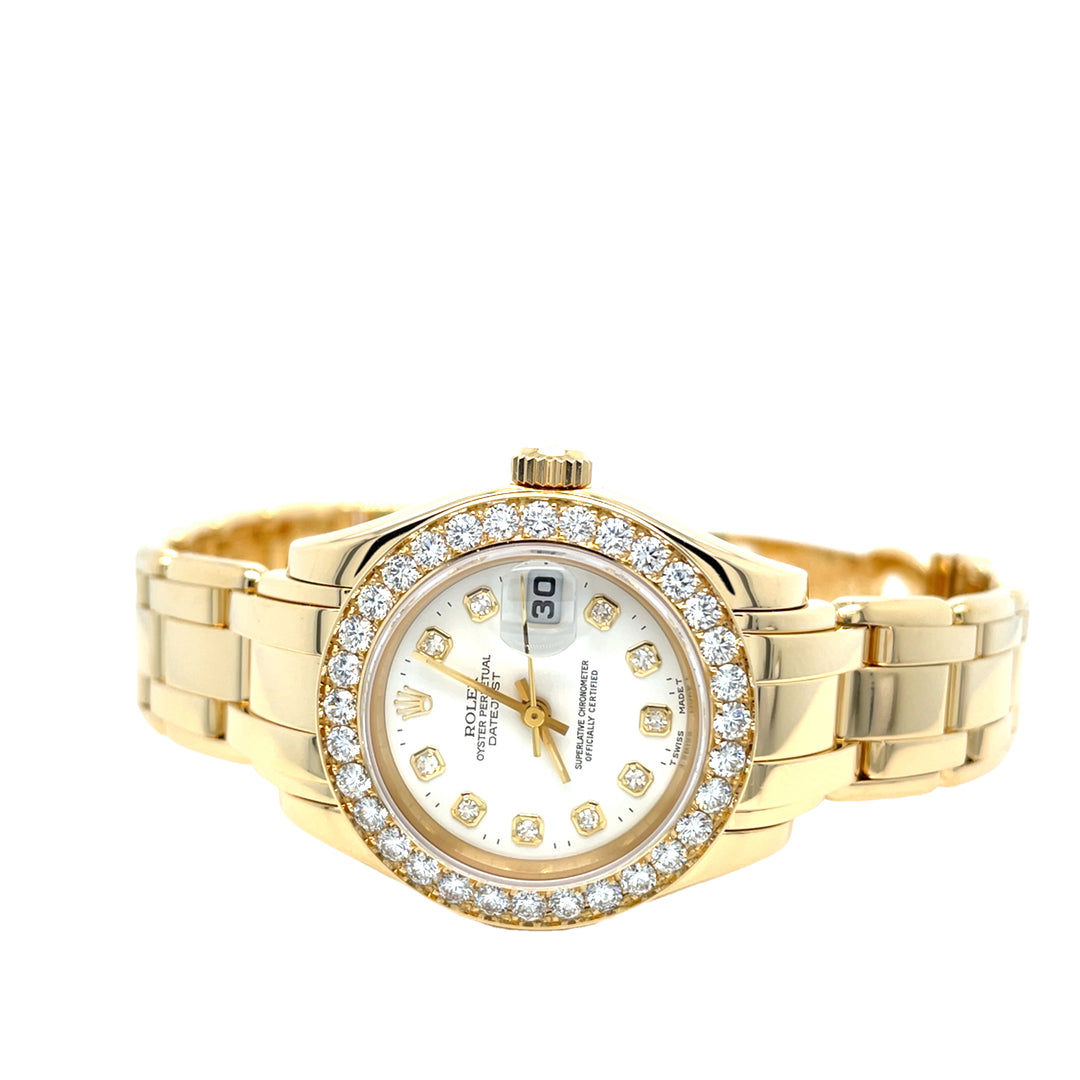 Rolex Masterpiece Watch 18K Gold Factory Diamonds Ref:69298