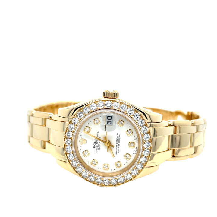 Rolex Masterpiece Watch 18K Gold Factory Diamonds Ref:69298