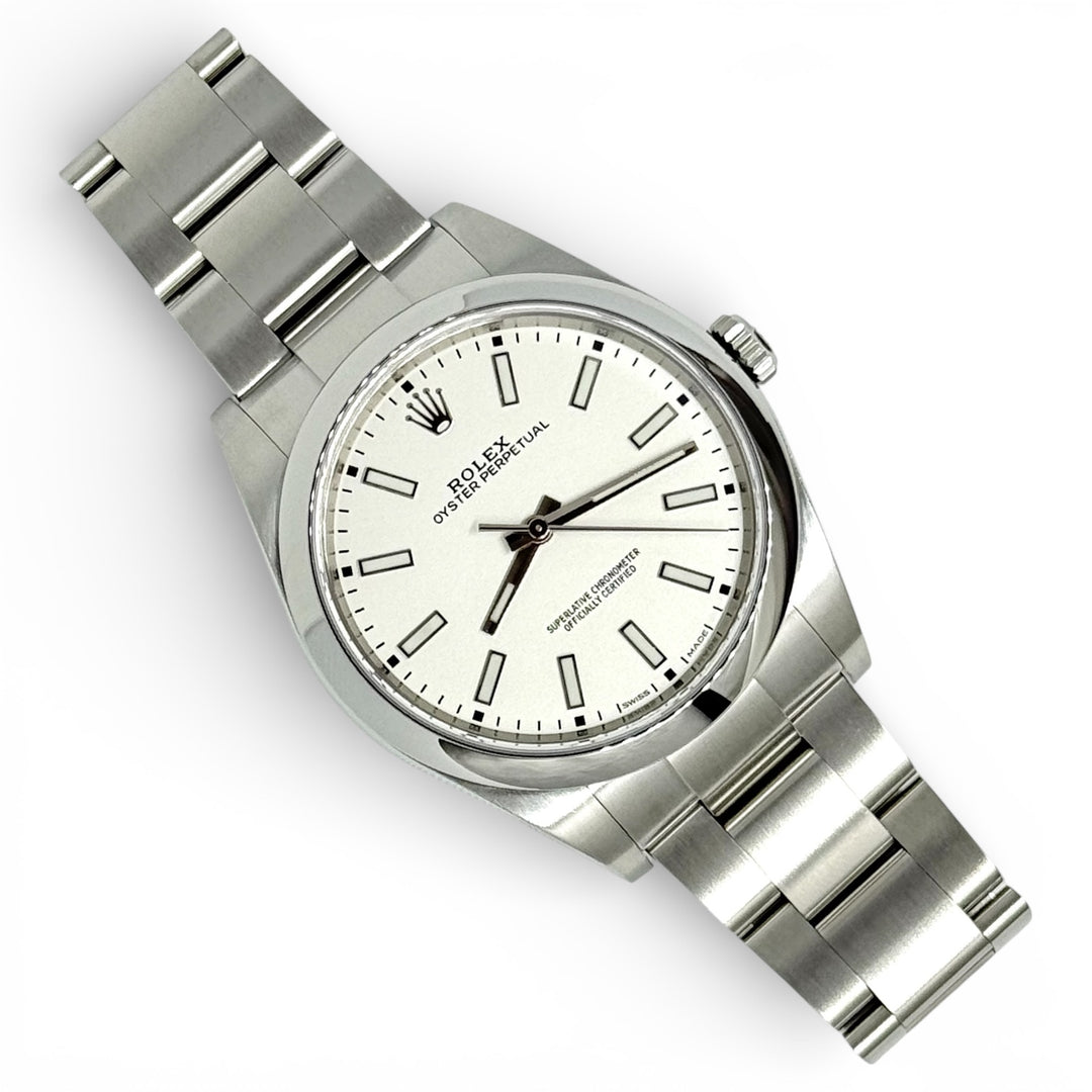 Rolex Oyster Perpetual 114300 39mm White Dial Stainless Steel Watch
