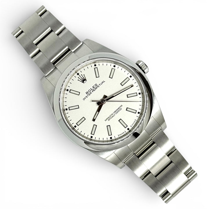 Rolex Oyster Perpetual 114300 39mm White Dial Stainless Steel Watch