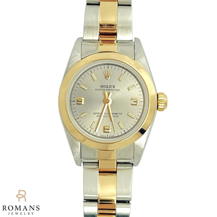 Rolex Oyster Perpetual Ladies Ref: 76183 Steel &amp; 18K Yellow Gold 25MM Y-2002