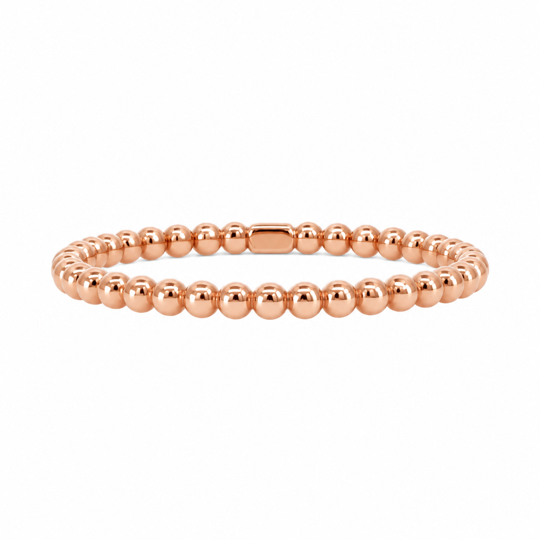Beaded Stackable Band 10K Rose Gold 1.75MM