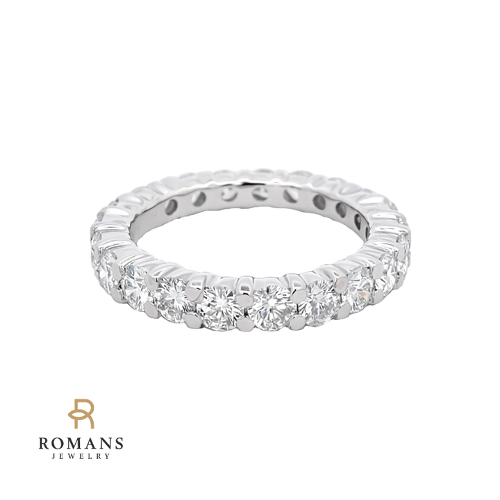 Round Diamond Eternity Band Platinum 2CTW