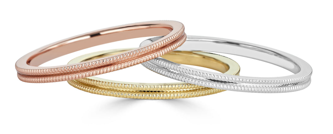 Double Milgrain 1.5mm Band 14K Rose Gold