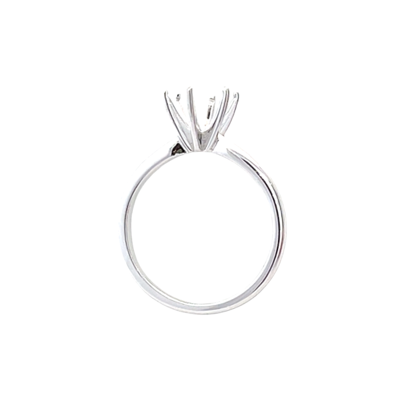 Solitaire Six Prong Setting 14K White Gold