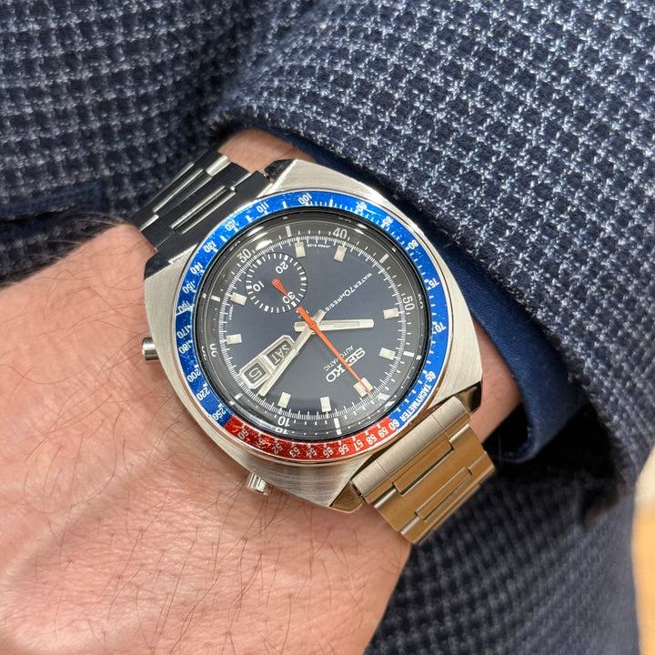 Seiko Automatic Chronograph 6139-6005 41mm Pepsi Bezel Stainless Steel