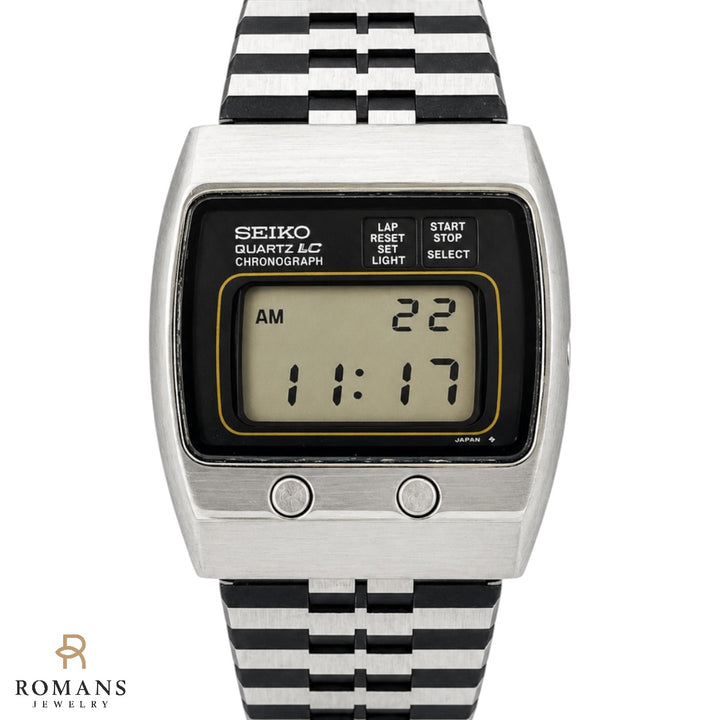 Seiko Quartz LC Chronograph Digital Watch 37mm Ref. 0634-5019