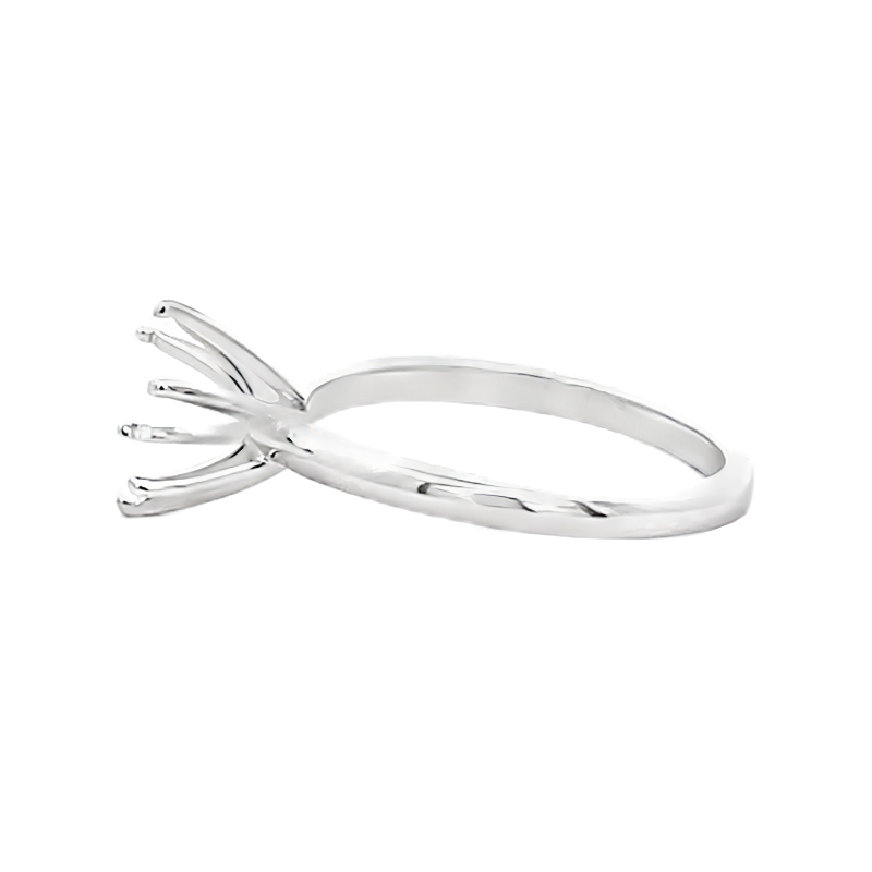 Solitaire Six Prong Setting 14K White Gold