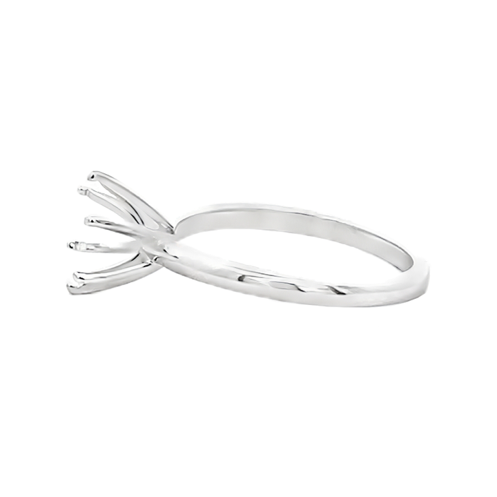 Solitaire Six Prong Setting 14K White Gold