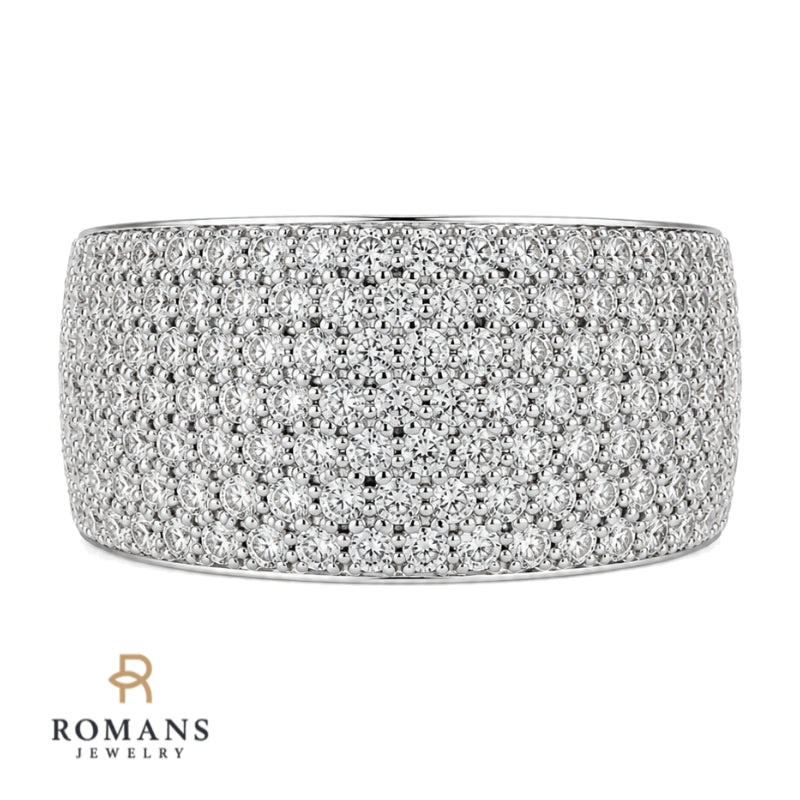 Seven Row Diamond Band 1.04CTW 14K White Gold