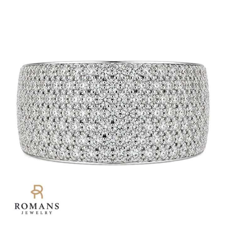 Seven Row Diamond Band 1.04CTW 14K White Gold