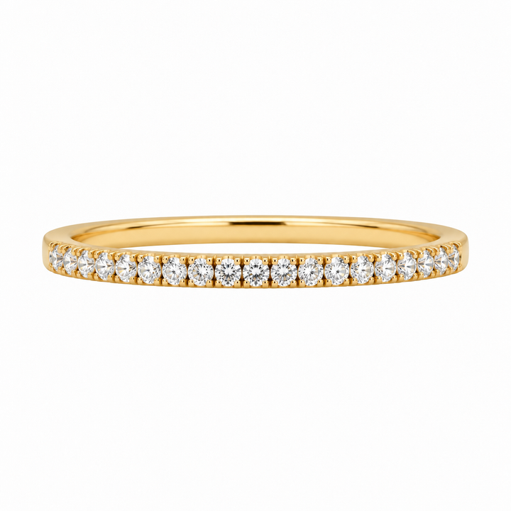 Dainty Diamond Stackable Band 14K Yellow Gold .11CTW