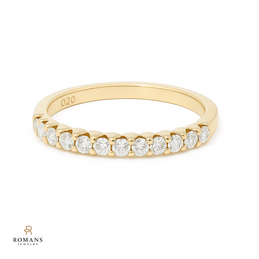 Stackable Diamond Band 14K Yellow Gold .36CTW