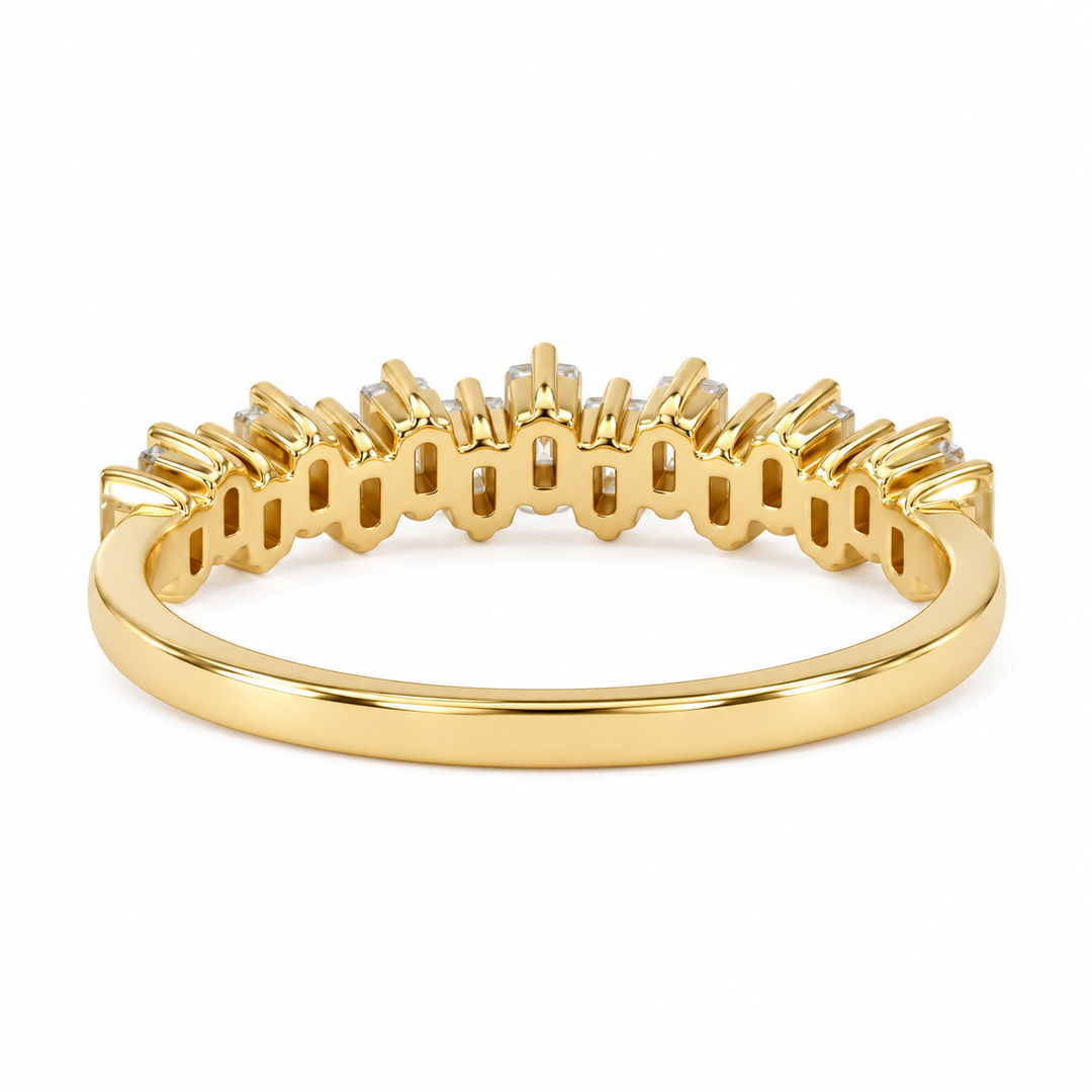 Baguette Diamond Wedding Band 14K Yellow Gold 0.55CTW