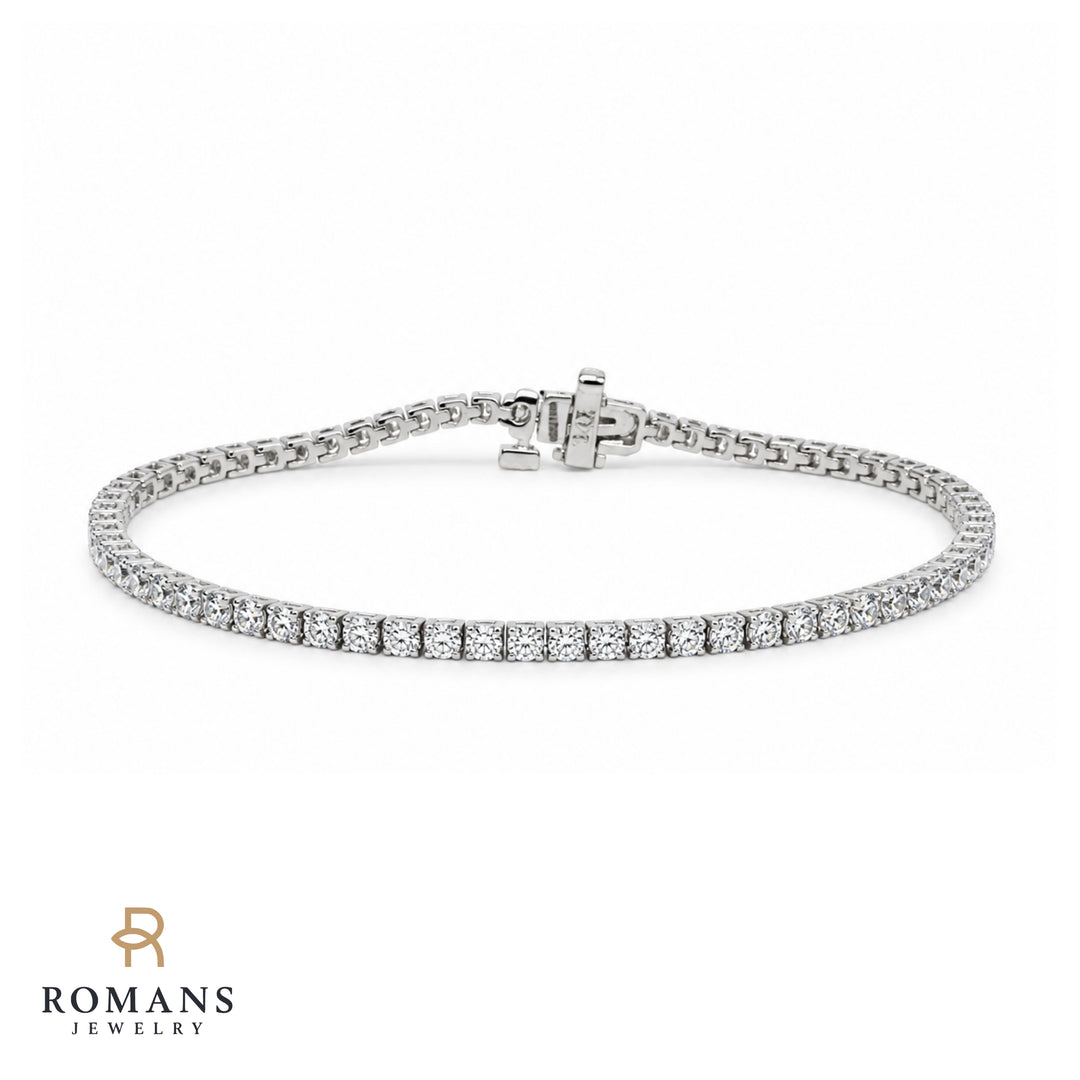 Diamond Tennis Bracelet 14K White Gold 2.02CTW