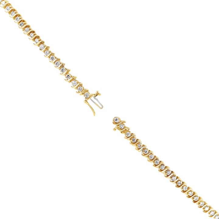 Diamond Tennis Bracelet 14K Yellow Gold 2.94CTW