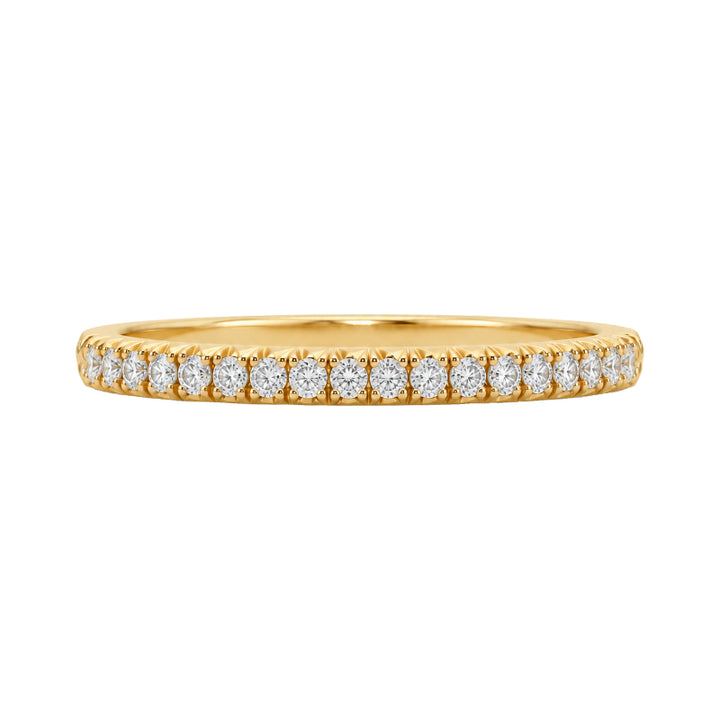 Thin Diamond Stacking Ring 14K Yellow Gold .21CTW