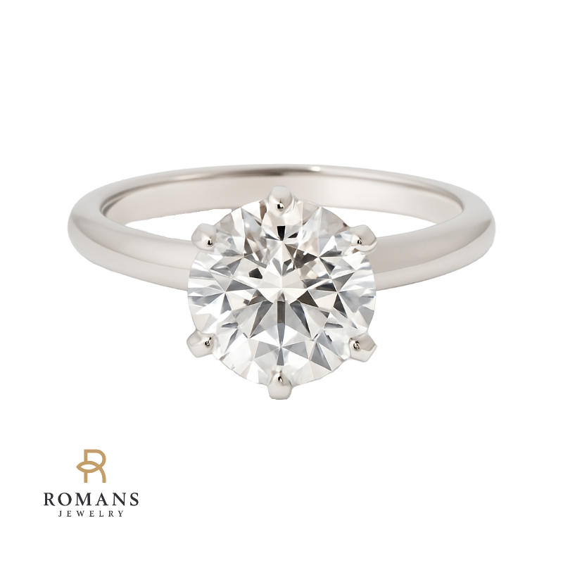 Tiffany & Co. Diamond Engagement Solitaire Ring Platinum 1.65CT