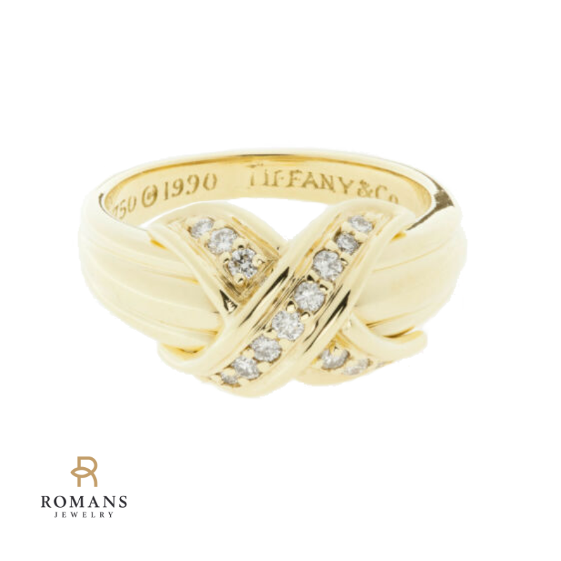 Tiffany & Co. Diamond Signature X Ring 18K Yellow Gold