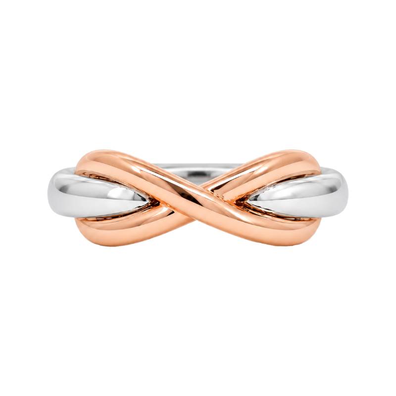 Tiffany &amp; Co. Infinity Band 18K Rose Gold &amp; Sterling Silver