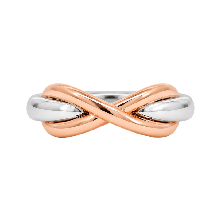 Tiffany &amp; Co. Infinity Band 18K Rose Gold &amp; Sterling Silver