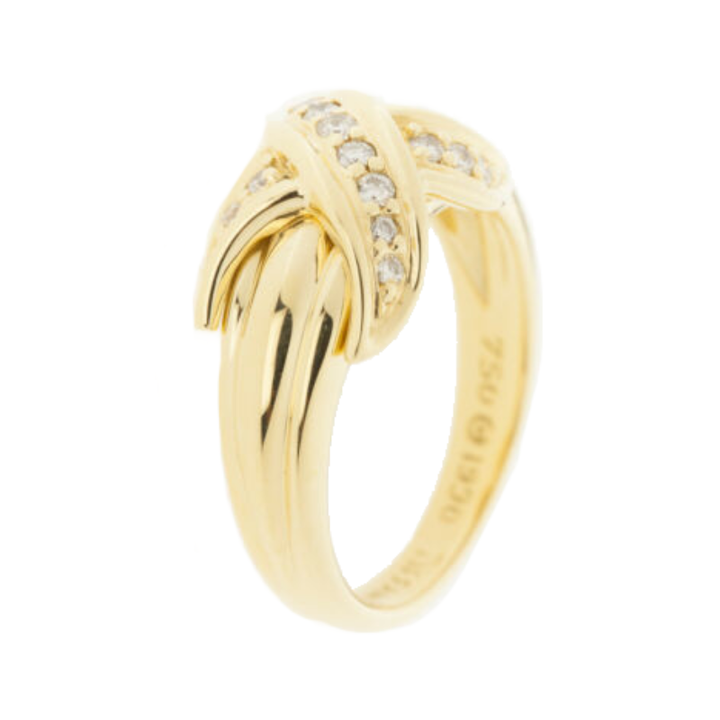 Tiffany & Co. Diamond Signature X Ring 18K Yellow Gold