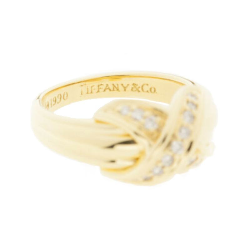 Tiffany & Co. Diamond Signature X Ring 18K Yellow Gold