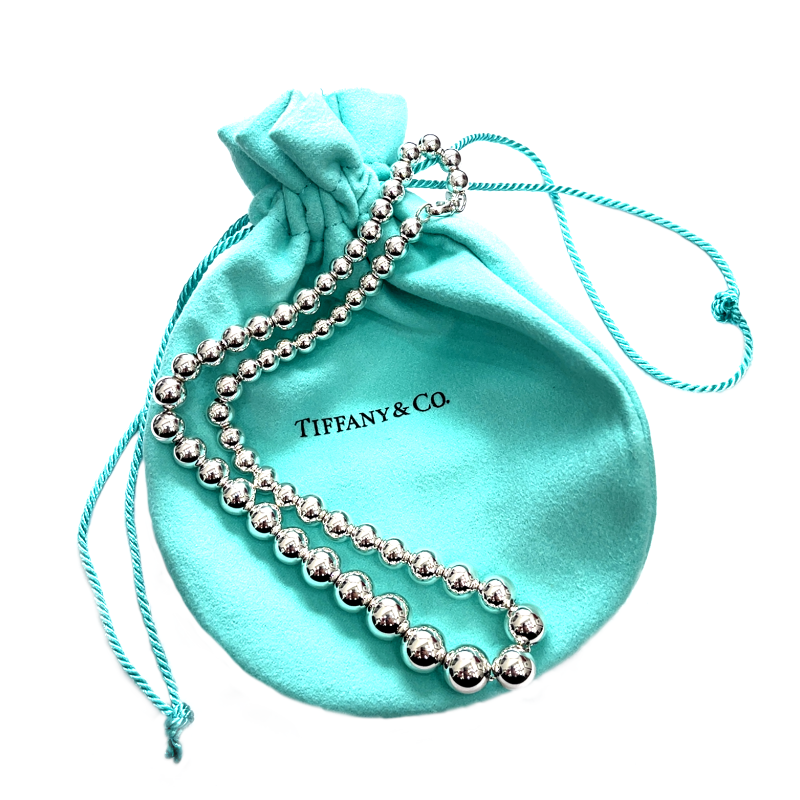 Tiffany & Co. Beaded Necklace Sterling Silver