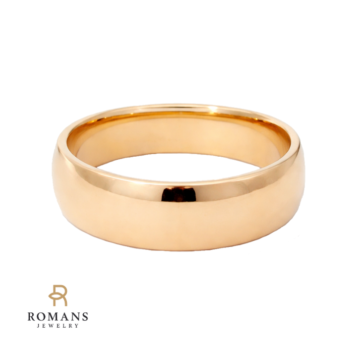 Timeless Mens Wedding Band 14K Yellow Gold