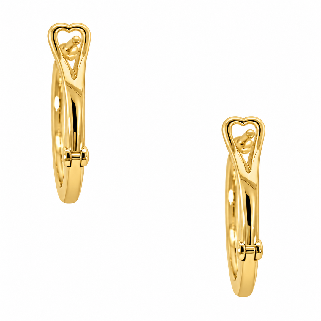 Classic Diamond Hoops 14K Yellow Gold 20MM .65CTW