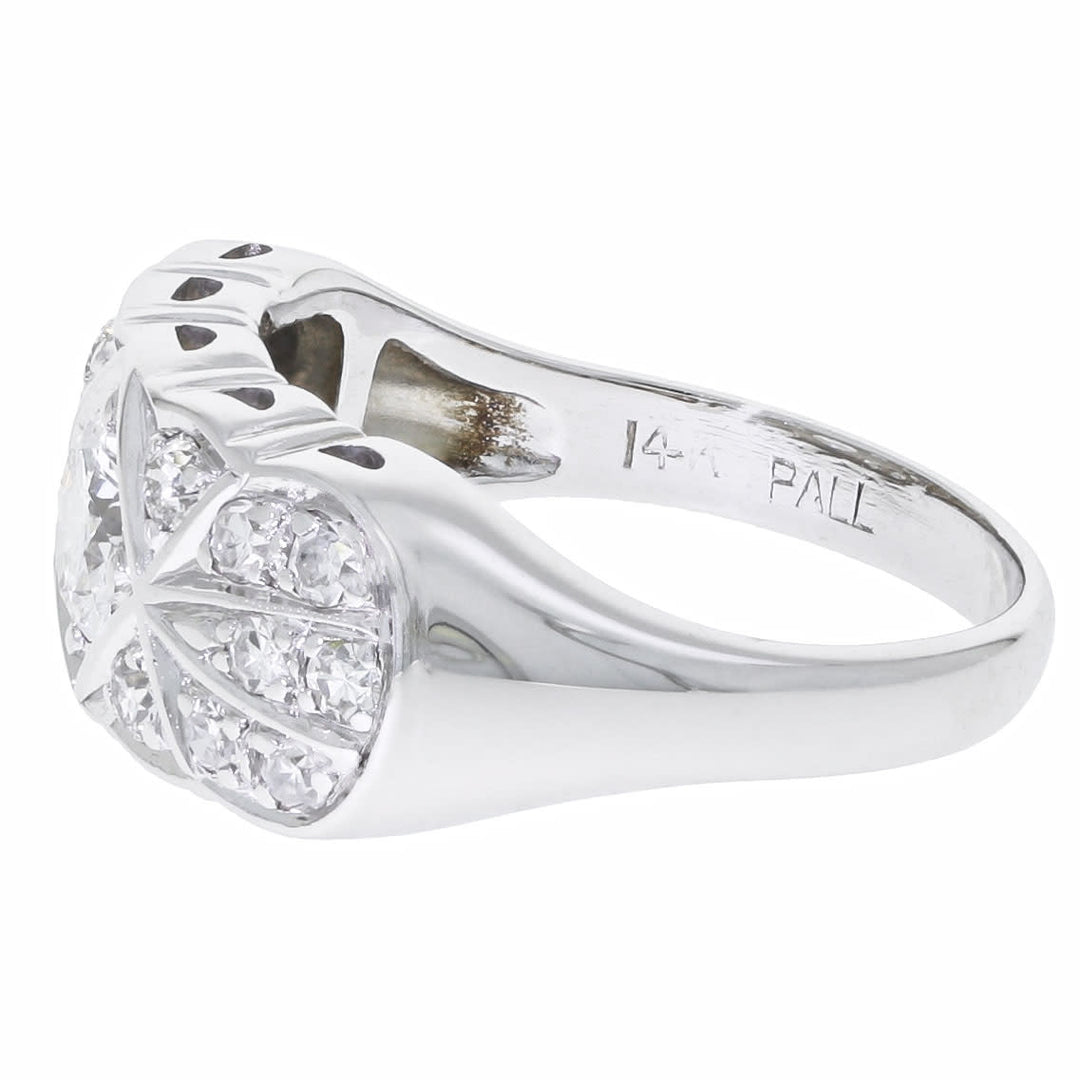 Vintage Diamond Ring 14K White Gold .44 CT